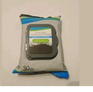 New 30 Black Charcoal Facial Wipes